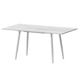 Стол раздвижной Бетта Обеденные столы в пластике Бетта 1200+300 Фрост/Белый муар
