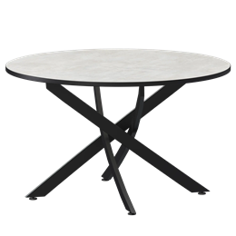 Стол нераздвижной Геометрия 2 Обеденные столы в пластике Геометрия 2 1000 (Н-3782) Лофт/Черный муар