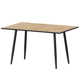 Стол нераздвижной Бетта Обеденные столы в пластике Бетта 1200 Дуб Вотан/Черный муар