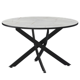 Стол нераздвижной Геометрия 2 Обеденные столы в пластике Геометрия 2 1000 (Н-3782) Серый Каспий/Черный муар