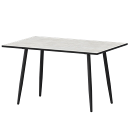 Стол нераздвижной Бетта Обеденные столы в пластике Бетта 1200 Лофт/Черный муар
