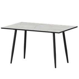 Стол нераздвижной Бетта Обеденные столы в пластике Бетта 1200 Серый Каспий/Черный муар