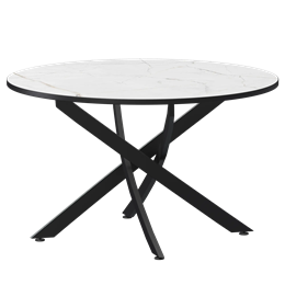 Стол нераздвижной Геометрия Обеденные столы в пластике Геометрия 900 (Н-3823) Азул/Черный муар