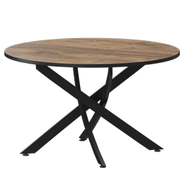 Стол нераздвижной Геометрия 2 Обеденные столы в пластике Геометрия 2 1000 (Н-3782) Дуб Самдал/Черный муар