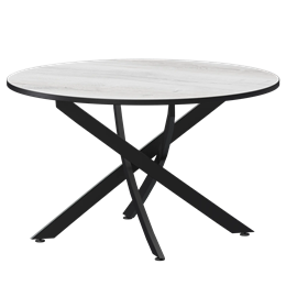 Стол нераздвижной Геометрия 2 Обеденные столы в пластике Геометрия 2 1000 (Н-3782) Фрост/Черный муар