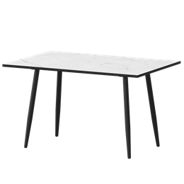 Стол нераздвижной Бетта Обеденные столы в пластике Бетта 1200 Азул/Черный муар