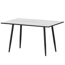 Стол нераздвижной Бетта Обеденные столы в пластике Бетта 1200 Фрост/Черный муар