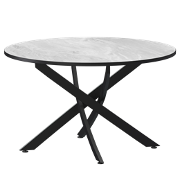 Стол нераздвижной Геометрия 2 Обеденные столы в пластике Геометрия 2 1000 (Н-3782) Лавант/Черный муар