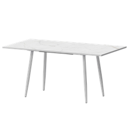 Стол раздвижной Бетта Обеденные столы в пластике Бетта 1200+300 Азул/Белый муар