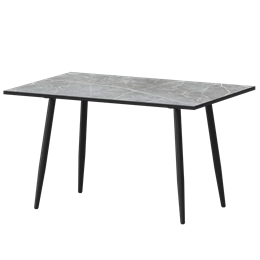 Стол нераздвижной Бетта Обеденные столы в пластике Бетта 1200 Фаерстоун/Черный муар