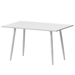 Стол нераздвижной Бетта Обеденные столы в пластике Бетта 1200 Супер Белый/Белый муар