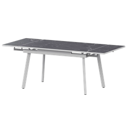 Стол раздвижной Гранд Обеденные столы в пластике Гранд 1200+300+300 (Н-3778) Даркстоун/Белый муар