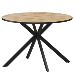 Стол нераздвижной Грань 2 Обеденные столы в пластике Грань 2 1000 (Н-3879) Дуб Вотан/Черный муар