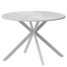 Стол нераздвижной Грань 2 Обеденные столы в пластике Грань 2 1000 (Н-3879) Лавант/Белый муар