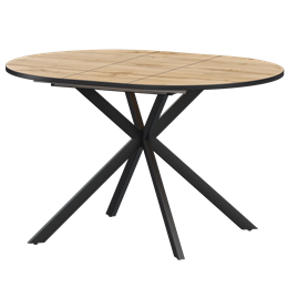 Стол раздвижной Грань 2 Обеденные столы в пластике Грань 2 1000+300 (Н-3783) Дуб Вотан/Черный муар