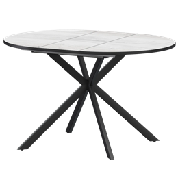 Стол раздвижной Грань Обеденные столы в пластике Грань 900+300 (Н-3784) Фрост/Черный муар