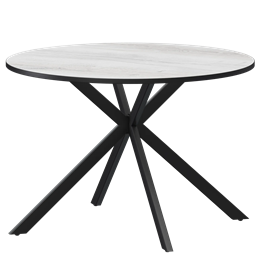 Стол нераздвижной Грань Обеденные столы в пластике Грань 900 (Н-3824) Фрост/Черный муар