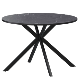 Стол нераздвижной Грань Обеденные столы в пластике Грань 900 (Н-3824) Даркстоун/Черный муар