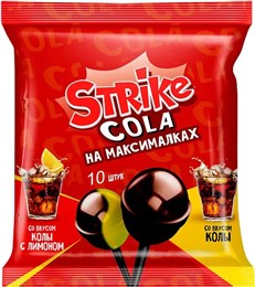 Карамель на палочке "Strike" Cola на максималках, 113 г Карамель на палочке "Strike" Cola на максималках, 113 г