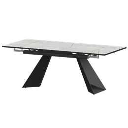 Стол раздвижной Дуэт Обеденные столы в пластике Дуэт 1200х800+300 (Н-3828) Серый Каспий/Черный муар