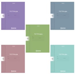 Тетрадь обложка пластик, 18 л., линия, HATBER, Color Set (микс в спайке), 092029, 18Т5В2пл