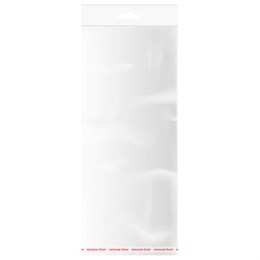 Пакеты БОПП с европодвесом, клеевым клапаном, КОМПЛЕКТ 100 штук, 13х27 + 3 + 4 см, белая подложка, BRAUBERG, 700415