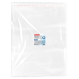 Пакеты БОПП с клеевым клапаном, КОМПЛЕКТ 100 штук, 40х50 + 4 см, 53 мкм, с усиленным швом, BRAUBERG, 700419