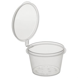 Соусник одноразовый 30мл Стандарт с верхней крышкой прозрачный, ВЗЛП, ШК6282, 1235П