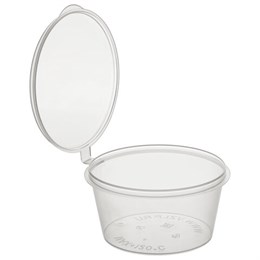 Соусник одноразовый 80мл Стандарт с верхней крышкой прозрачный, ВЗЛП, ШК6350, 1259П