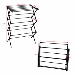 Сушилка напольная МИНИ для белья раскладная, 6 уровней, 10 метров, LAIMA HOME LADDER BLACK, 700473