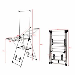 Сушилка напольная для белья раскладная, 6 зон сушки, 18 метров, LAIMA HOME GRANDIOSE STAR, 700474