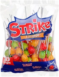 Карамель на палочке "Strike" ассорти, 565 г