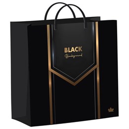 Пакет с пластиковой ручкой, мягкий пластик, 26х24см, "Черный бэкграунд", 140мкм, ШК1770, н00269763