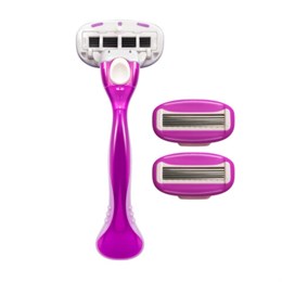 Бритвенный станок многоразовый женский, 5 лезвий, 2 кассеты, плавающая головка, X-ONE, 700020