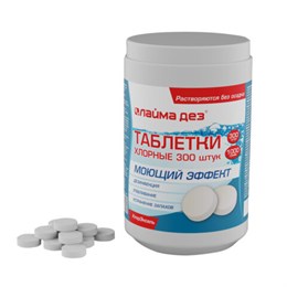 Средство дезинфицирующее с моющим эффектом, таблетки хлорные, 300 шт., 1 кг, ЛАЙМАДЕЗ, 701874