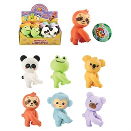 Игрушка-антистресс "ЗВЕРЮШКА-ОБНИМАШКА", ассорти 6 видов, дисплей, JOLLY JOT (ДЖОЛЛИ ДЖОТ), 665785