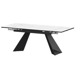 Стол раздвижной Дуэт Обеденные столы в пластике Дуэт 1400х800+300 (Н-3829) Азул/Черный муар