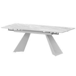 Стол раздвижной Дуэт Обеденные столы в пластике Дуэт 1400х800+300 (Н-3829) Лавант/Белый муар