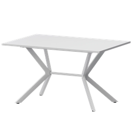 Стол нераздвижной Сириус Обеденные столы в пластике Сириус 1200 (Н-3825) Супер Белый/Белый муар