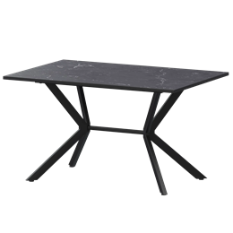 Стол нераздвижной Сириус Обеденные столы в пластике Сириус 1200 (Н-3825) Даркстоун/Черный муар