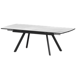 Стол раздвижной Фаворит Обеденные столы в пластике Фаворит 1400+300 (Н-3791) Лавант/Черный муар