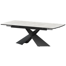 Стол раздвижной Модерн Обеденные столы в пластике Модерн 1400х945+300 (Н-3833) Лофт/Черный муар