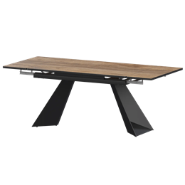 Стол раздвижной Дуэт Обеденные столы в пластике Дуэт 1200х800+300 (Н-3828) Дуб Самдал/Черный муар