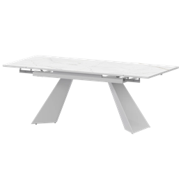 Стол раздвижной Дуэт Обеденные столы в пластике Дуэт 1200х800+300 (Н-3828) Азул/Белый муар