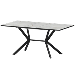 Стол раздвижной Сириус Обеденные столы в пластике Сириус 1200+300 R20 (Н-3831) Серый Каспий/Черный муар
