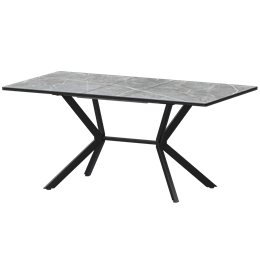 Стол раздвижной Сириус Обеденные столы в пластике Сириус 1200+300 R20 (Н-3831) Фаерстоун/Черный муар