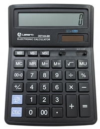 Калькулятор настольный LAMARK DDT424-BK, 12 разрядов, двойное питание, 193x143x38,4 мм, ЧЕРНЫЙ