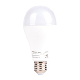Лампа светодиодная SONNEN EXTRA, 25 (200) Вт, Е27, груша, нейтральный белый, 30000 ч, LED A65-25W-4000-Е27, 457901