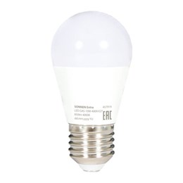 Лампа светодиодная SONNEN EXTRA, 10 (85) Вт, E27, шар, нейтральный белый, 30000 ч, LED G45-10W-4000-Е27, 457914