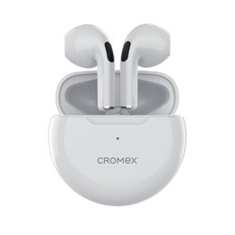 Наушники беспроводные TWS вкладыши с микрофоном CROMEX (КРОМЕКС) EP-T28W, Bluetooth 5.4, белые, 514121